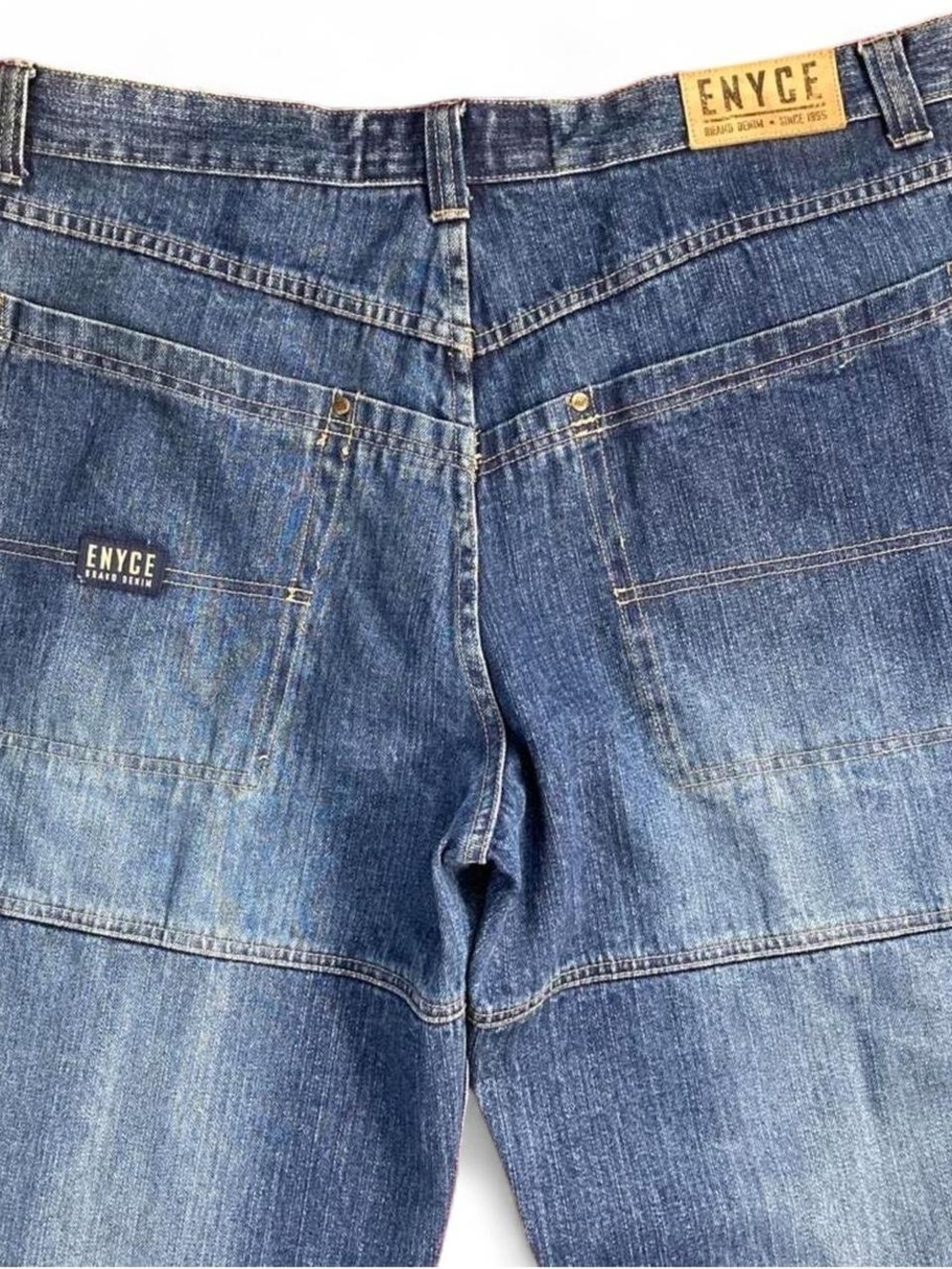 Vintage Enyce Men's Blue Denim Utility Carpenter Jeans - Picture 5 of 8